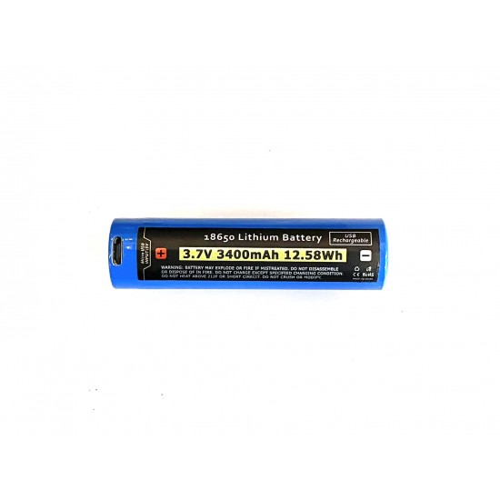 F.I.T. 18650 锂电池 3.7V /3400mAh/12.58Whr (有Micro USB充电功能)