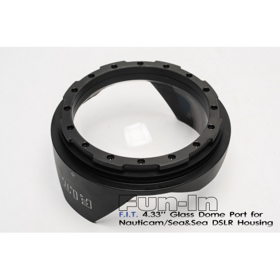 F.I.T. 4.33'' 光学玻璃 Dome 镜头罩 for Nauticam N120/Sea&Sea 单眼防水壳