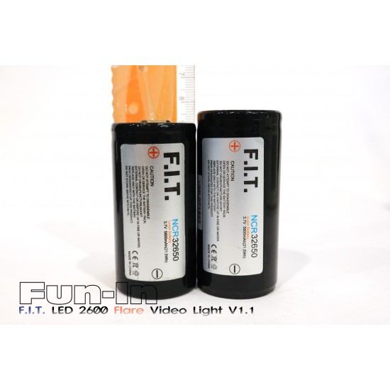 F.I.T. 32650 5800mAh 電池 for LED 2600 V1.1 攝影燈 (新版, 6.9cm, 有保護電路)