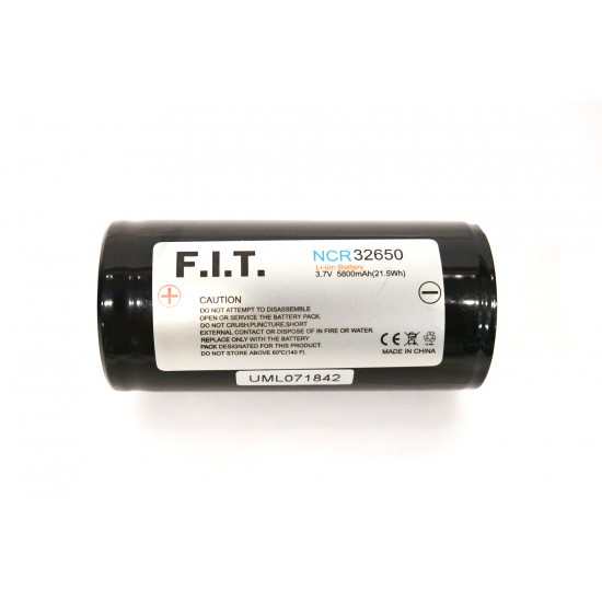F.I.T. 32650 5800mAh 電池 for LED 2600 V1.1 攝影燈 (新版, 6.9cm, 有保護電路)