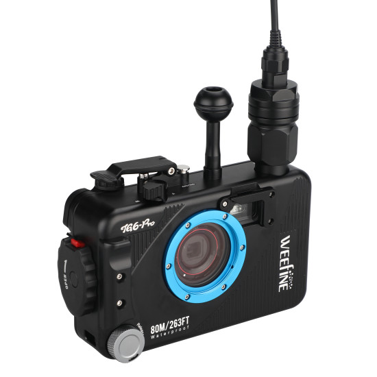 Weefine WFHTG6 Pro 防水壳 for Olympus TG-5/TG-6/TG-7 (内建真空测漏系统)