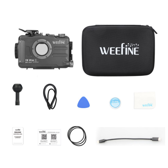 Weefine WFH-TG Pro2 防水壳 for Olympus TG-5/TG-6/TG-7 (内建真空测漏系统)