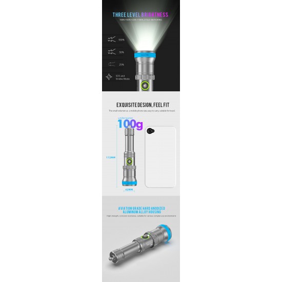 Weefine WF088 Solar Zoom 1500 SZ1500 可调聚散光手电筒 (15°~55°) Weefine WF088 Solar Zoom 1500 SZ1500 可调聚散光手电筒 (15°~55°)